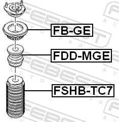 FEBEST Rolling Bearing, suspension strut support mount (FB-GE)