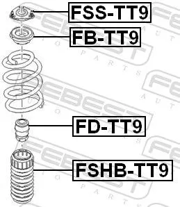 FEBEST Rolling Bearing, suspension strut support mount (FB-TT9)