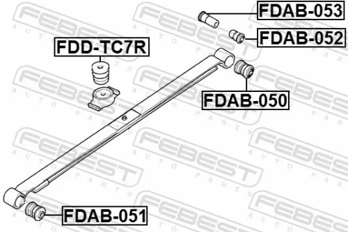 FEBEST Mounting, control/trailing arm (FDAB-050)