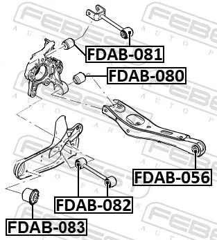 FEBEST Mounting, control/trailing arm (FDAB-083)