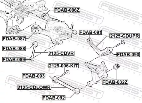 FEBEST Mounting, control/trailing arm (FDAB-089)