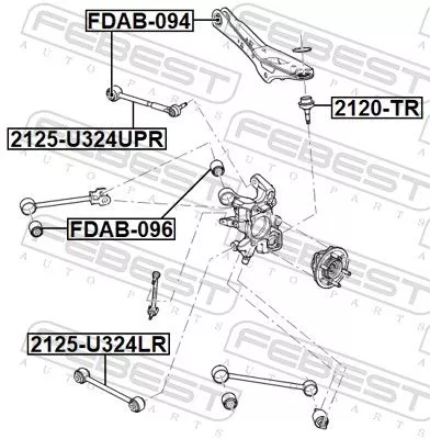 FEBEST Mounting, control/trailing arm (FDAB-096)
