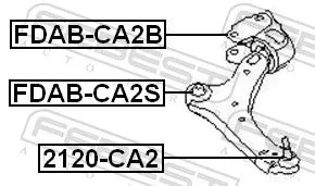 FEBEST Mounting, control/trailing arm (FDAB-CA2S)