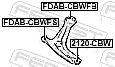 FEBEST Mounting, control/trailing arm (FDAB-CBWFB)
