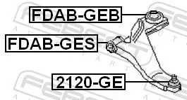 FEBEST Mounting, control/trailing arm (FDAB-GEB)