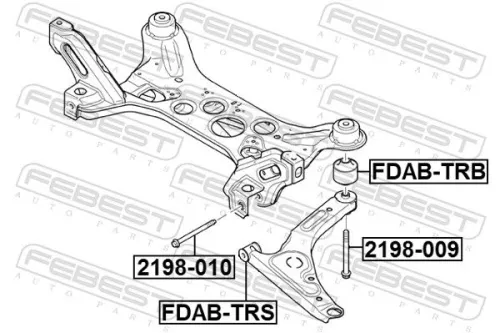 FEBEST Mounting, control/trailing arm (FDAB-TRB)