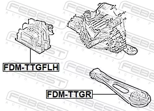 FEBEST Mounting, manual transmission (FDM-TTGR)