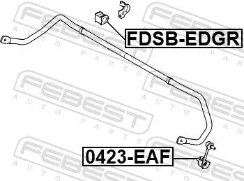 FEBEST Mounting, stabiliser bar (FDSB-EDGR)
