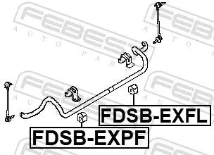 FEBEST Mounting, stabiliser bar (FDSB-EXFL)