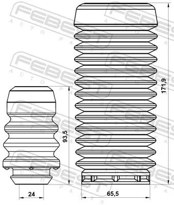 FEBEST Dust Cover Kit, shock absorber (FDSHB-FUSF-KIT)