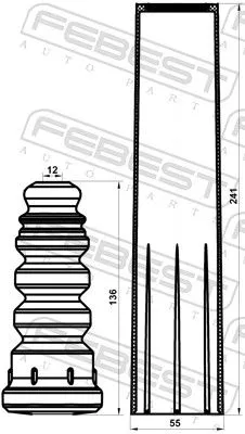 FEBEST Dust Cover Kit, shock absorber (FDSHB-KUGR-KIT)