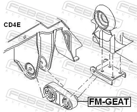 FEBEST Mounting, automatic transmission (FM-GEAT)