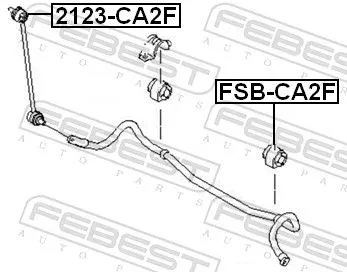 FEBEST Mounting, stabiliser bar (FSB-CA2F)