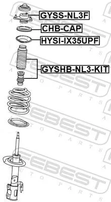 FEBEST Suspension Strut Support Mount (GYSS-NL3F)