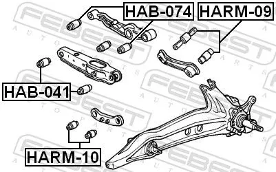 FEBEST Mounting, control/trailing arm (HAB-041)