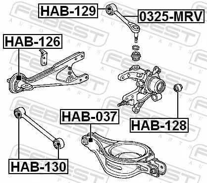 FEBEST Mounting, control/trailing arm (HAB-126)