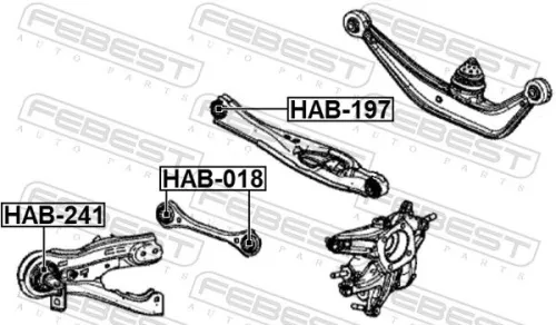 FEBEST Mounting, control/trailing arm (HAB-241)