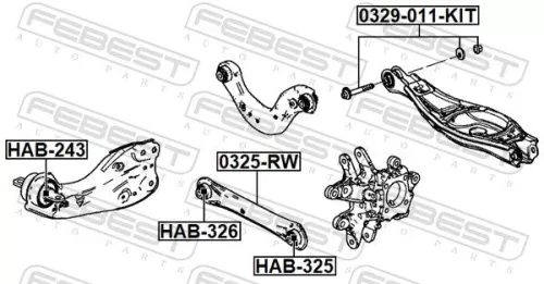 FEBEST Mounting, control/trailing arm (HAB-243)