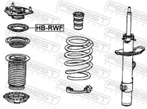 FEBEST Rolling Bearing, suspension strut support mount (HB-RWF)