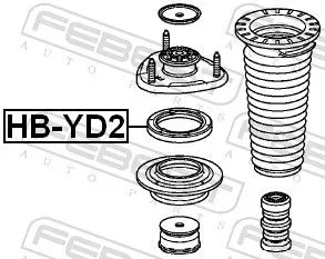 FEBEST Rolling Bearing, suspension strut support mount (HB-YD2)