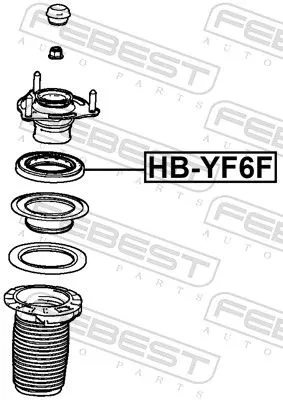 FEBEST Rolling Bearing, suspension strut support mount (HB-YF6F)
