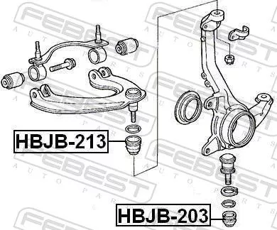 FEBEST Repair kit, supporting/ball joint (HBJB-213)