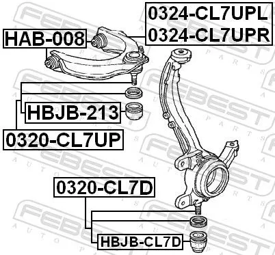FEBEST Repair kit, supporting/ball joint (HBJB-CL7D)