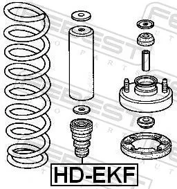 FEBEST Rubber Buffer, suspension (HD-EKF)
