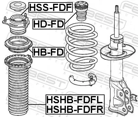 FEBEST Rubber Buffer, suspension (HD-FD)