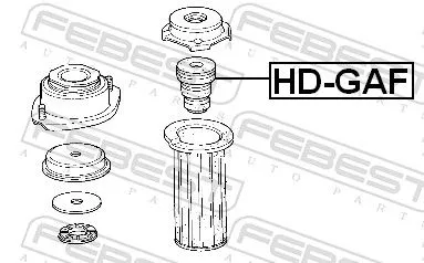 FEBEST Rubber Buffer, suspension (HD-GAF)