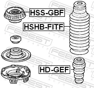 FEBEST Rubber Buffer, suspension (HD-GEF)