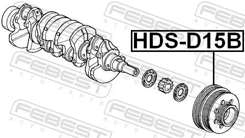 FEBEST Belt Pulley, crankshaft (HDS-D15B)