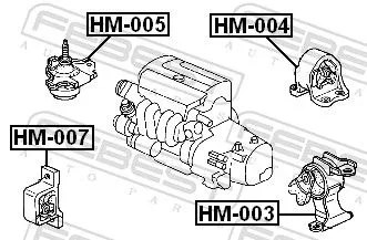 FEBEST Mounting, automatic transmission (HM-003)