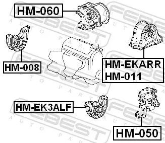 FEBEST Mounting, engine (HM-008)