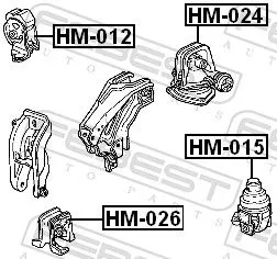 FEBEST Mounting, automatic transmission (HM-012)