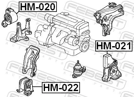 FEBEST Mounting, engine (HM-022)