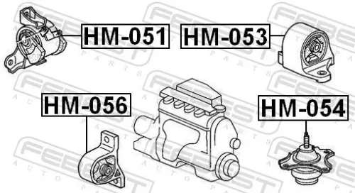 FEBEST Mounting, engine (HM-053)