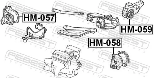 FEBEST Mounting, engine (HM-059)