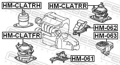 FEBEST Mounting, automatic transmission (HM-063)