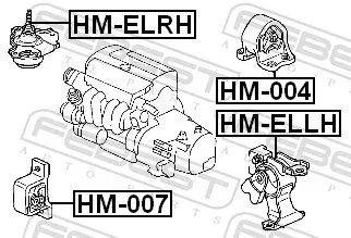 FEBEST Mounting, engine (HM-ELLH)
