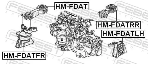 FEBEST Mounting, engine (HM-FDATLH)