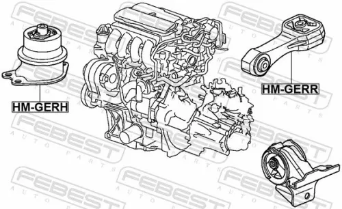 FEBEST Mounting, engine (HM-GERR)