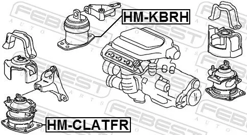 FEBEST Mounting, engine (HM-KBRH)