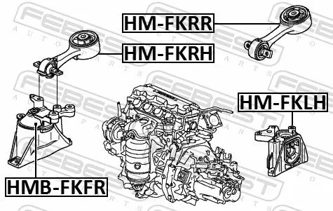 FEBEST Mounting, engine (HMB-FKFR)