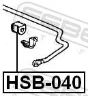 FEBEST Mounting, stabiliser bar (HSB-040)