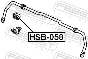 FEBEST Mounting, stabiliser bar (HSB-058)
