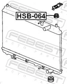 FEBEST Mounting, radiator (HSB-064)