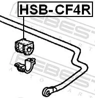 FEBEST Mounting, stabiliser bar (HSB-CF4R)