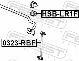 FEBEST Mounting, stabiliser bar (HSB-LR1F)