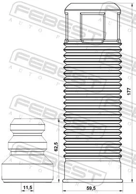 FEBEST Dust Cover Kit, shock absorber (HSHB-ACCVIIF-KIT)